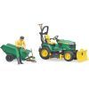 Спецтехника Bruder садовый трактор John Deere с прицепом и фигуркой садовода (62104) изображение 2