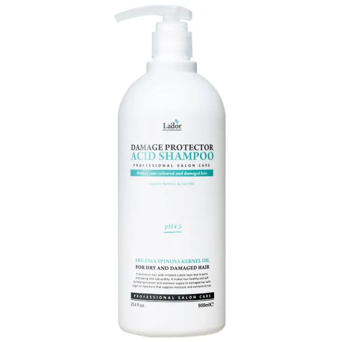 Шампунь La'dor Damage Protector Acid Shampoo Бесщелочной с pH 4.5 900 мл (8809500810926)