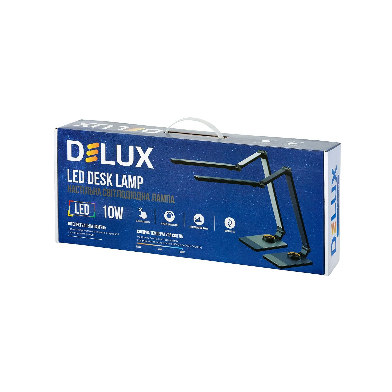 Настільна лампа Delux TF-520 10 Вт LED 3000K-4000K-6000K (90021196 90018130) зображення 2