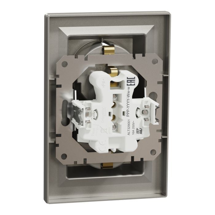 Розетка Schneider Electric ASFORA с заземлением двойная крем 16А (EPH9900123) изображение 7