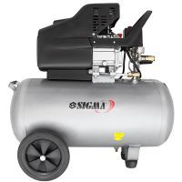 Компрессор Sigma одноцилиндровый 1.8кВт 230л/мин 8бар 50л (2 крана) (7043141) изображение 2