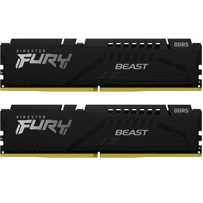 Модуль памяти для компьютера DDR5 32GB (2x16GB) 5200 MHz Beast Black Kingston Fury (ex.HyperX) (KF552C40BBK2-32)