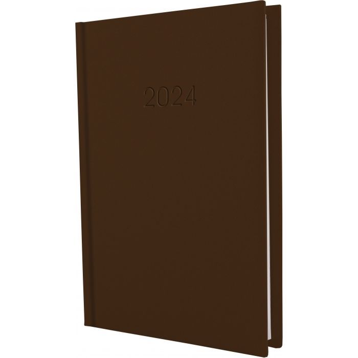 Еженедельник Economix датированный 2024 SATIN коричневый, А5 (E21612-07)