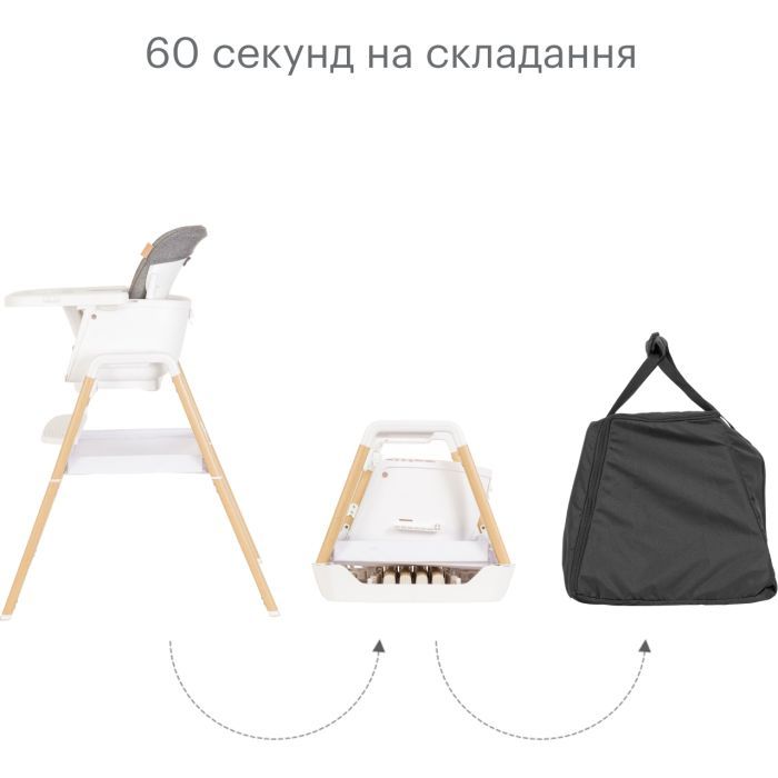 Стілець для годування Tutti Bambini 7 в 1 Nova білий (611010/3511) зображення 5