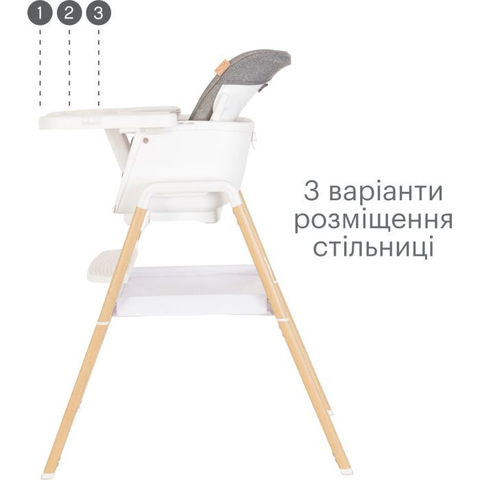 Стілець для годування Tutti Bambini 7 в 1 Nova білий (611010/3511) зображення 8