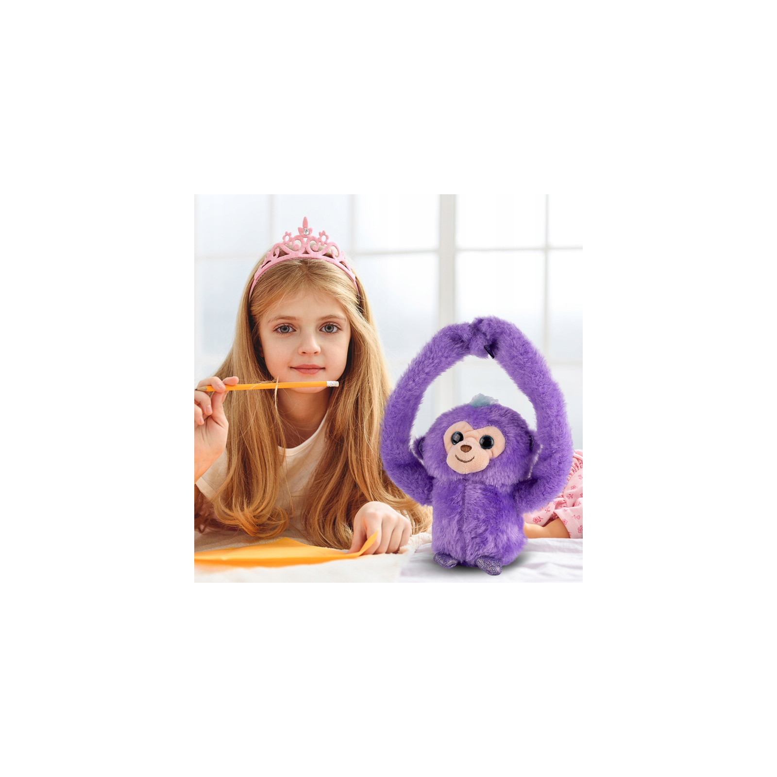 Інтерактивна іграшка Bambi Мавпа Фіолетова (MP 2304 violet) зображення 5