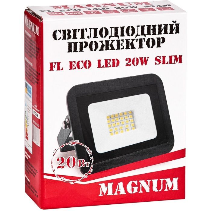 Прожектор MAGNUM FL ECO LED 20Вт slim 6500К IP65 (90011659) изображение 4