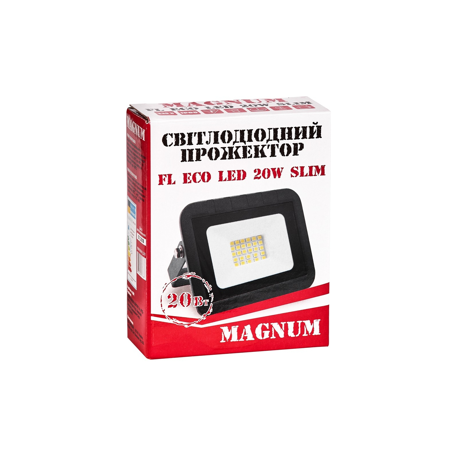 Прожектор MAGNUM FL ECO LED 20Вт slim 6500К IP65 (90011659) зображення 4