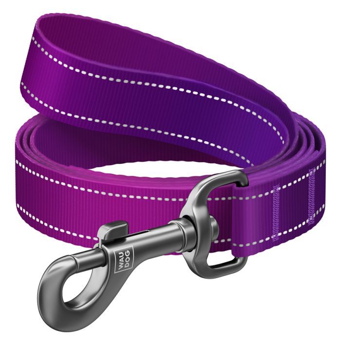 Поводок для собак WAUDOG Nylon Mono, светоотражающий M оранжевый (52184) изображение 2