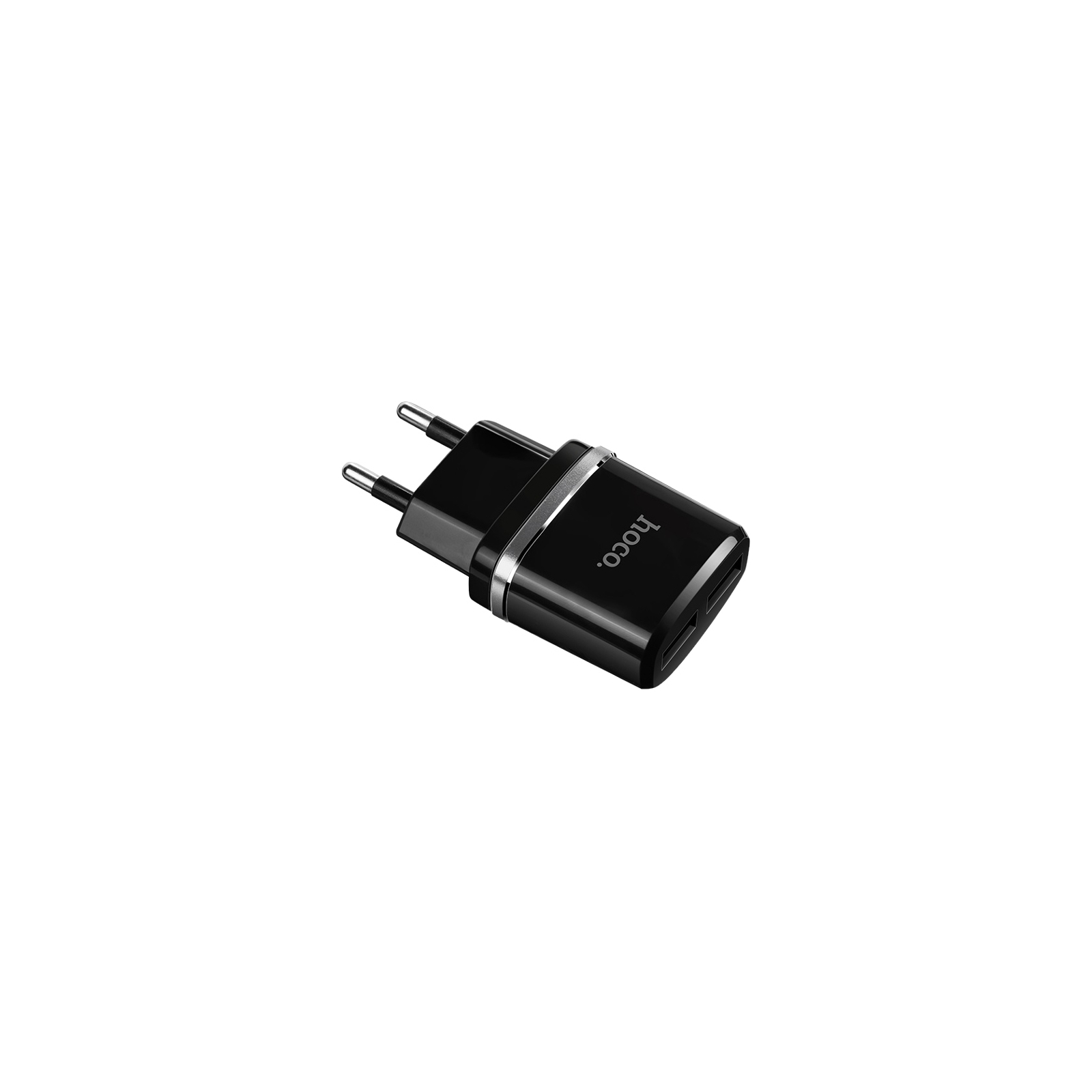 Зарядное устройство HOCO C12 Smart dual USB (Micro cable)charger set Black (6957531064114) изображение 3