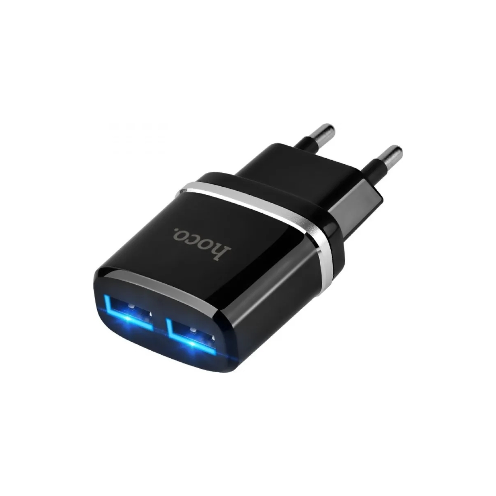 Зарядное устройство HOCO C12 Smart dual USB (Micro cable)charger set Black (6957531064114) изображение 4