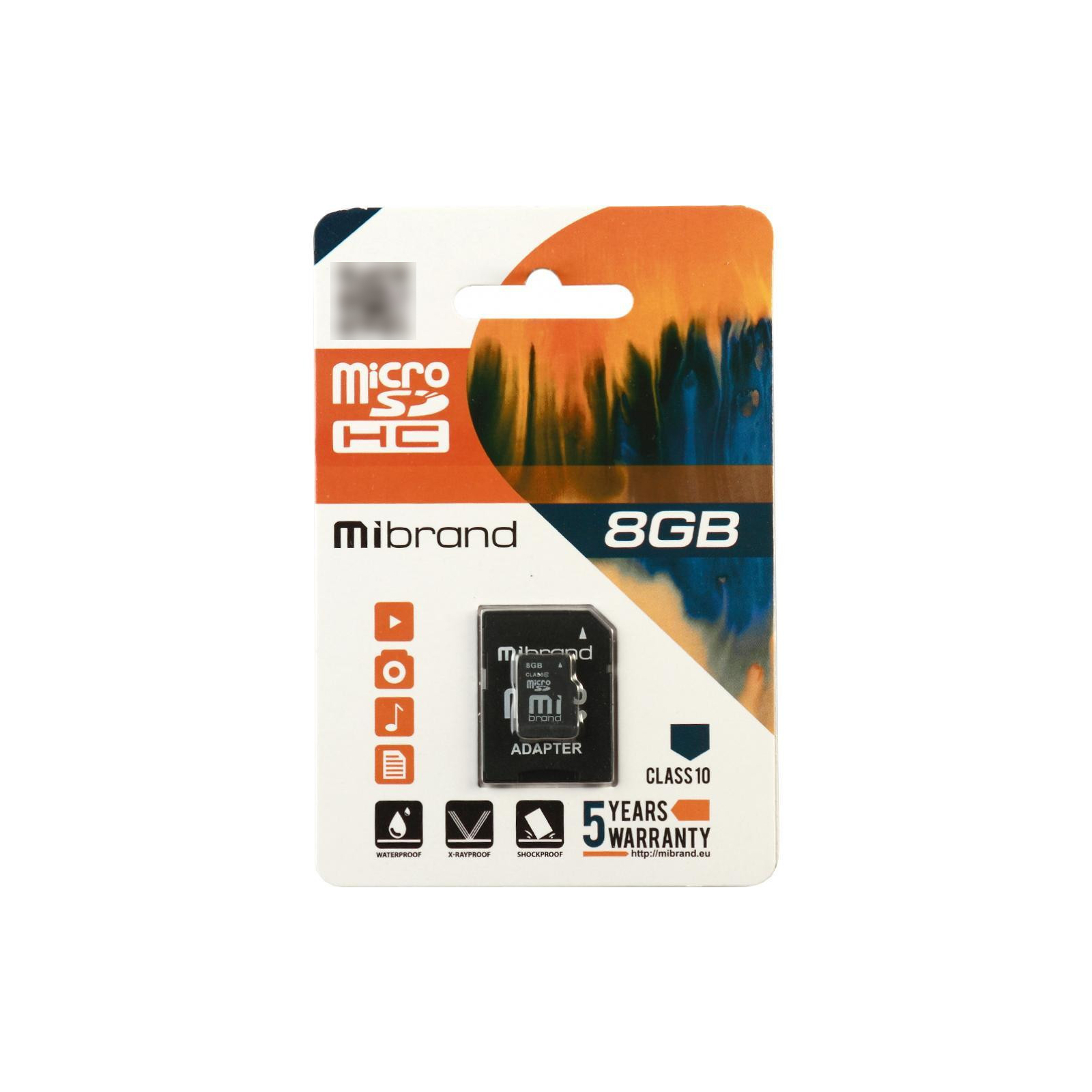 Карта памяти Mibrand 8GB mircroSD class 6 (MICDC6/8GB-A)