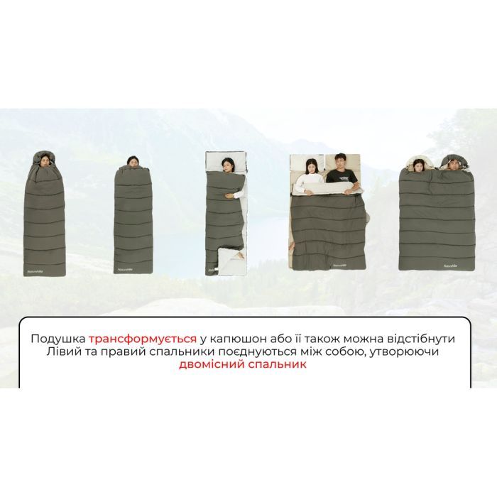 Спальний мішок Naturehike LD150 CNK2300SD016 бежевий (6976023921766) зображення 9
