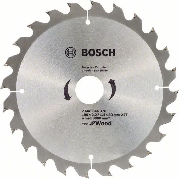 Диск пильний Bosch optiline Eco, 190x30мм, 24T (2.608.644.376)