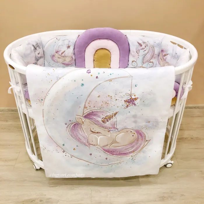 Детский постельный набор Ingvart Единорог в кроватку Smart Bed (42100)