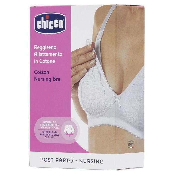 Бюстгальтер для кормления Chicco из хлопка, белый, Размер: 80С (8058664150472) (21162.00.31)