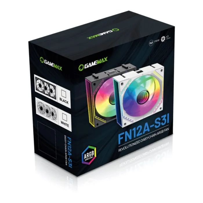 Кулер для корпуса Gamemax FN12A-S3I-W изображение 9
