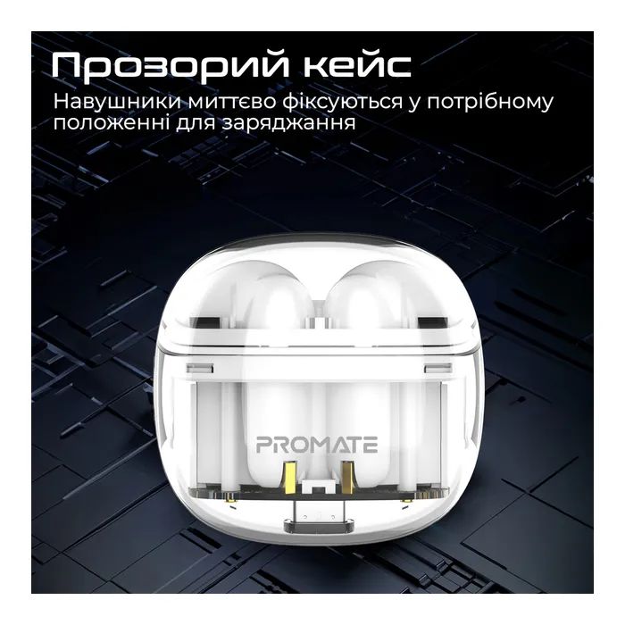 Навушники Promate TransPods White (transpods.white) зображення 8