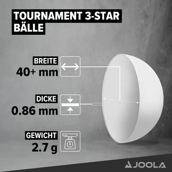 М'ячик для настільного теніса Joola Tournament 40+ 12 шт (44322) (930812) зображення 3