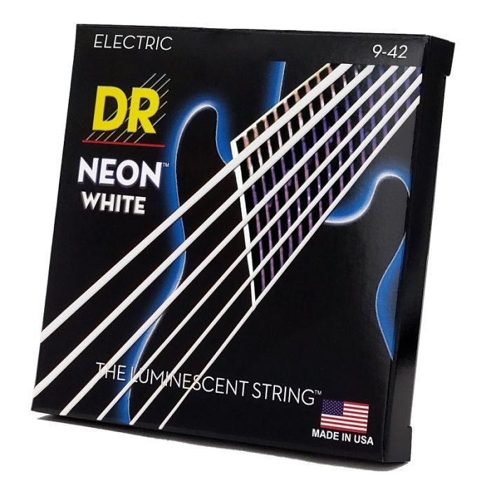 Струны для гитары DR Strings NEON White Electric - Light (09-42) (NWE-9) изображение 2