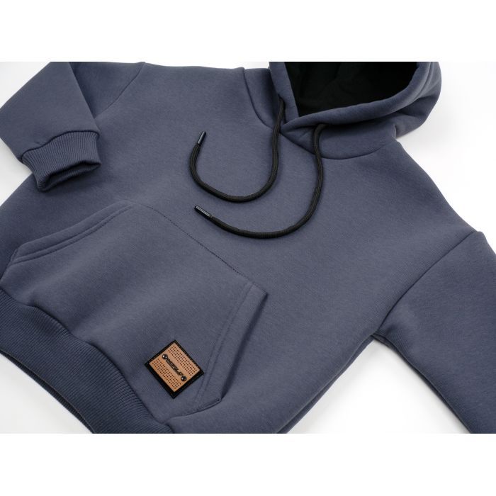Кофта дитяча Cloise худи флісова (CL0115008-104-gray) зображення 3