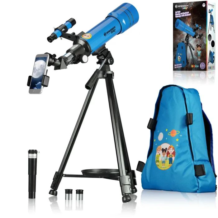 Телескоп Bresser Junior 70/400 Blue з адаптером для смартфона + рюкзак (8850610WX) (930857) изображение 9