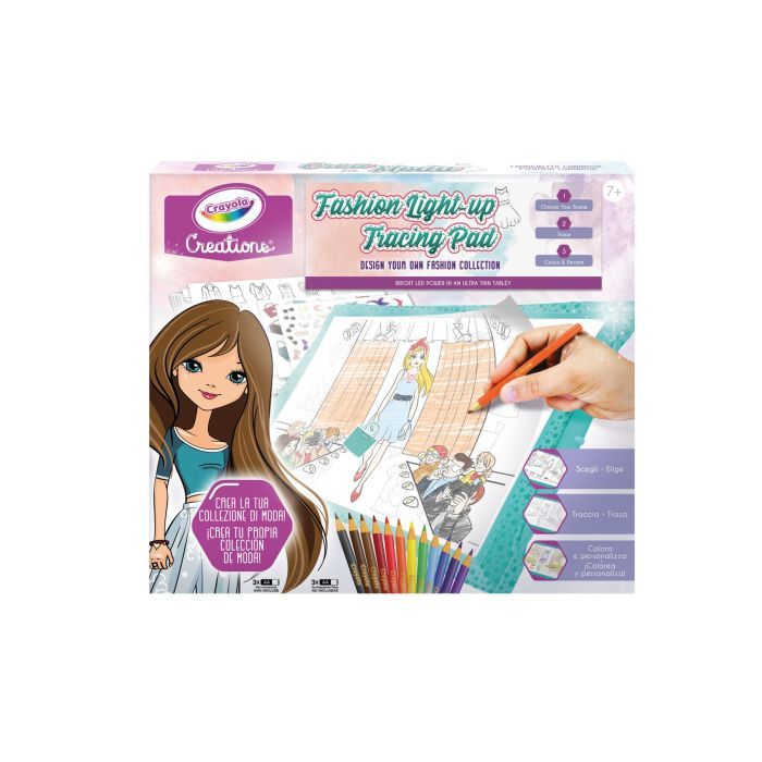 Набор для творчества Crayola Доска для рисования с подсветкой Fashion с карандашами (25-5980)