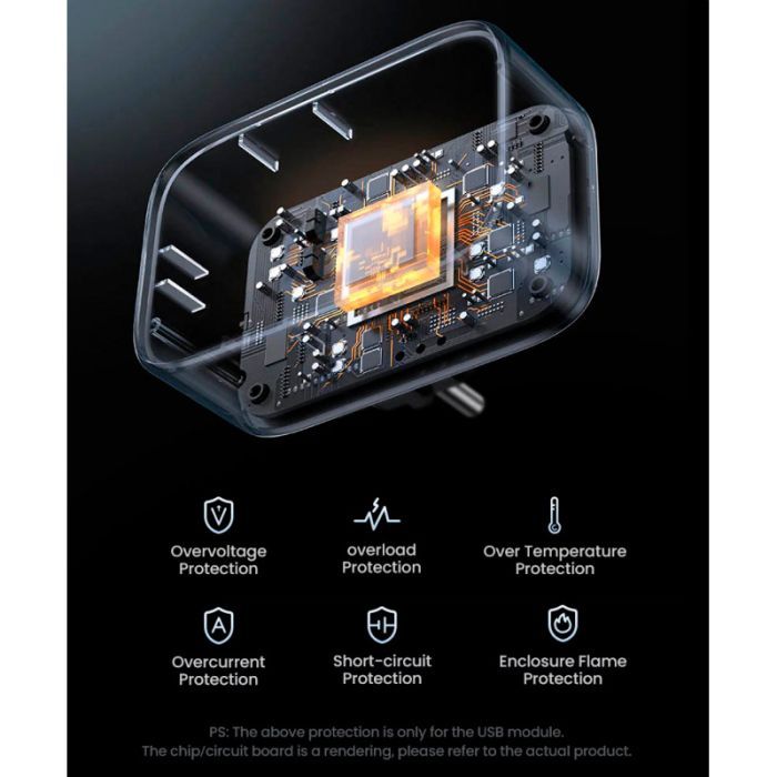 Зарядний пристрій Ugreen 3xUSB 30W Outlet Extender (2хUSB-A+USB-C) CD314 (90613) зображення 10