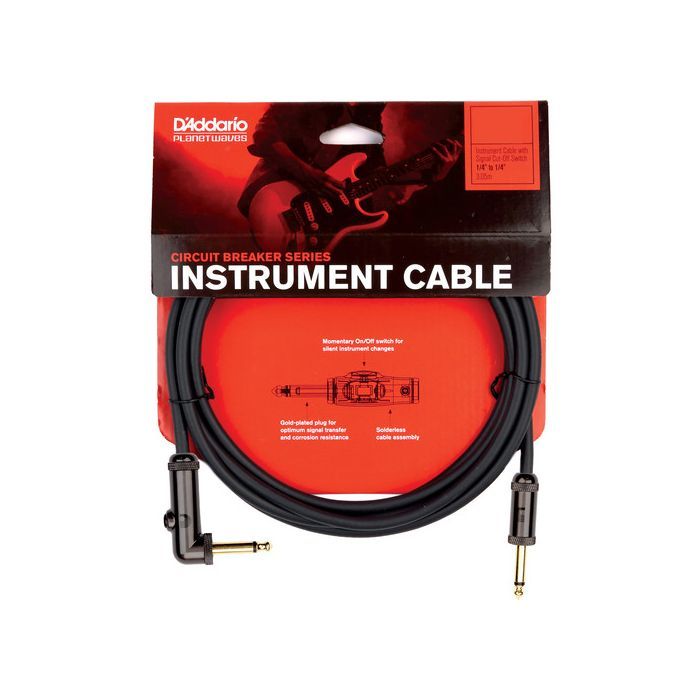 Інструментальний кабель D'Addario Curcuit Breaker Momentary Mute 6m (PW-AGRA-20) зображення 5