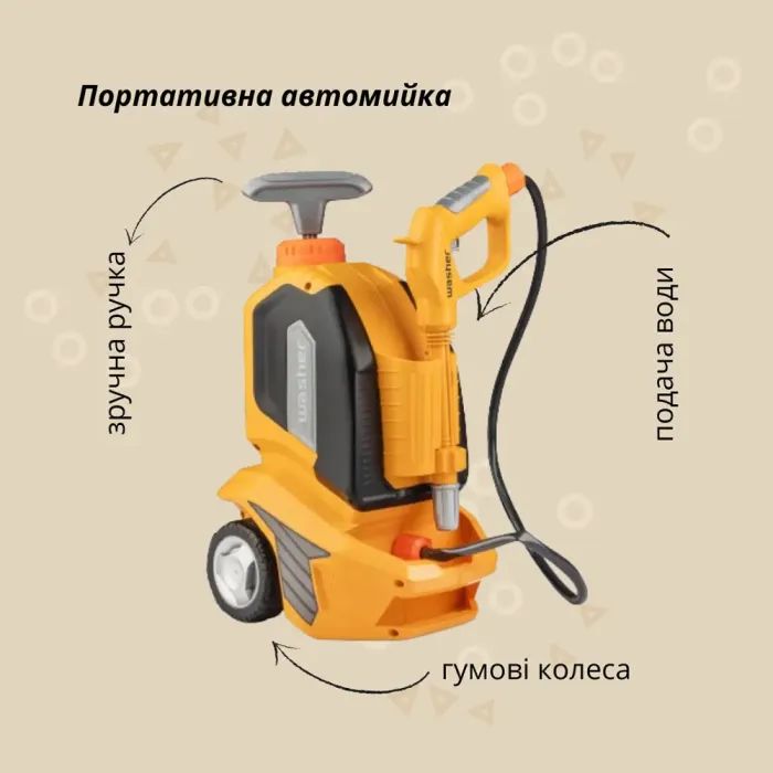 Игровой набор Otamanko портативная автомойка на батарейках желтая (T017) изображение 6