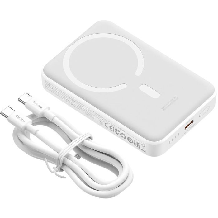 Батарея універсальна Baseus Magnetic Mini 10000mAh 30W, White (PPCX110002\PPCXM1030) (P10022105212-01) зображення 3