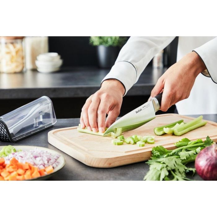 Кухонный нож Tefal Eversharp, 16.5см, з чохол-точило нержавіюча сталь, чорний (K2569004) изображение 12