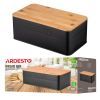 Хлебница Ardesto Midori 33х18х12см, метал, бамбук, чорний (AR0912BB) изображение 9