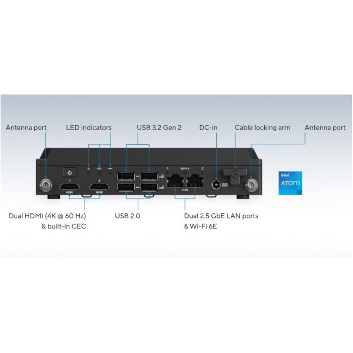 Компьютер ASUS NUC Rugged BNUC13BRFA400B00I / Atom X7425E, no Cord (90AS0022-M00140) изображение 6