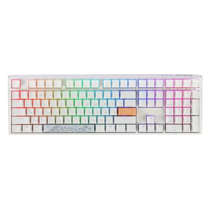 Клавиатура Ducky One 3 Cherry MX Red RGB UA USB White (DKON2108ST-RUAPXPWWWSC1)