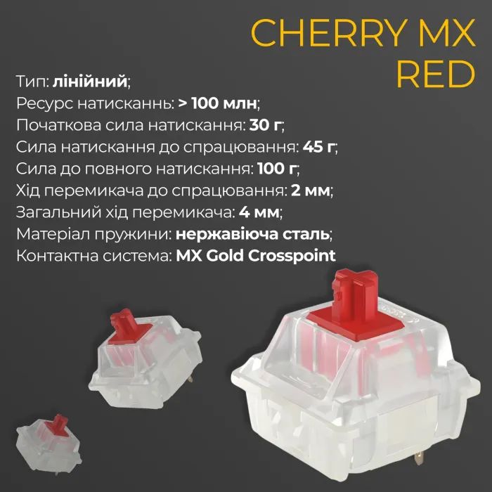 Клавиатура Ducky One 3 Cherry MX Red RGB UA USB White (DKON2108ST-RUAPXPWWWSC1) изображение 6