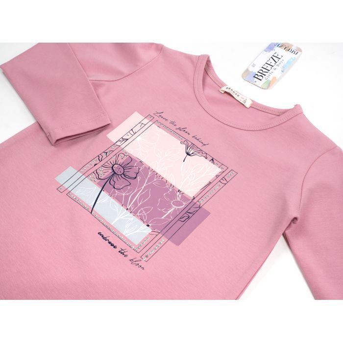 Кофта дитяча Breeze з квіткою (21055-116G-lilac) зображення 3