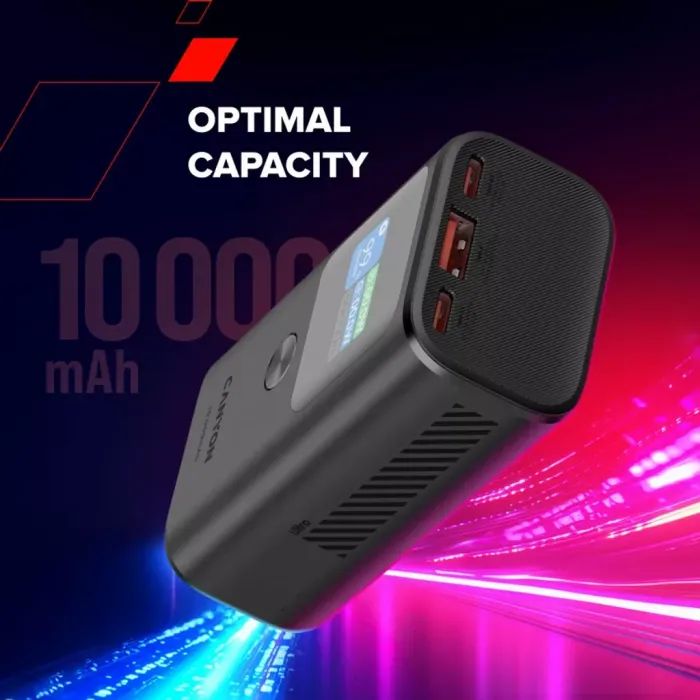 Батарея универсальная Canyon 10000mAh OnPower 130 TFT PD/30W Dark Grey (CNS-CPB130DG) изображение 10