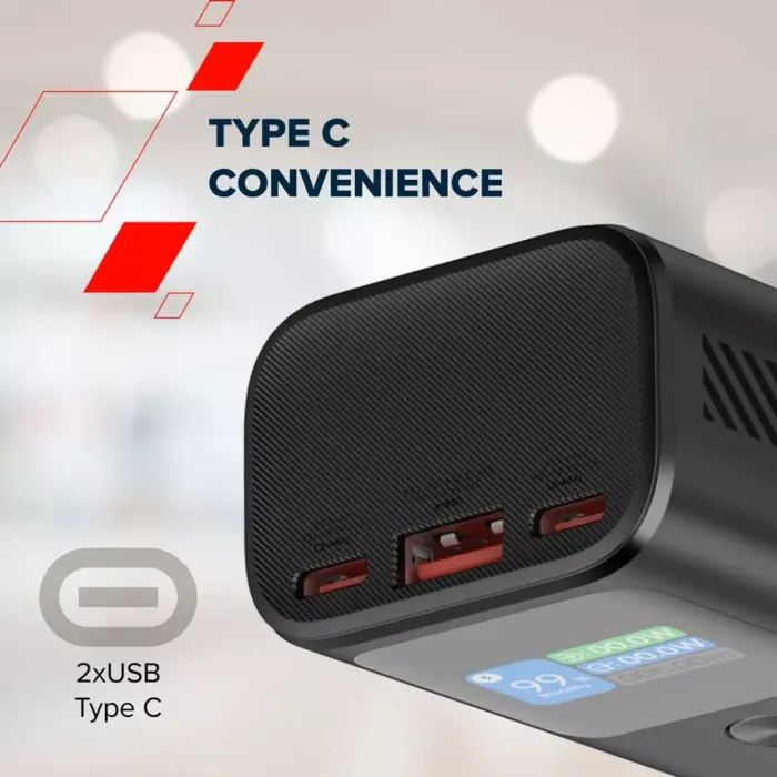 Батарея универсальная Canyon 10000mAh OnPower 130 TFT PD/30W Dark Grey (CNS-CPB130DG) изображение 8