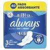 Гигиенические прокладки Always Ultra Day&Night (Размер 3) 40 шт. (8700216450287) изображение 2