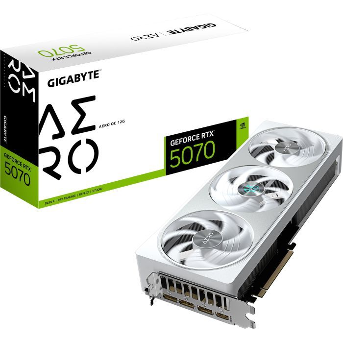 Видеокарта GIGABYTE GeForce RTX5070 12Gb AERO OC (GV-N5070AERO OC-12GD) изображение 10