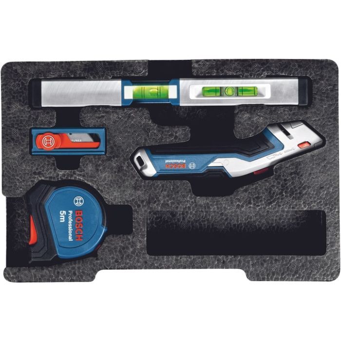 Набор инструментов Bosch 19 шт, рулетка 5м, уровень 25см (0.615.990.N2R) изображение 5
