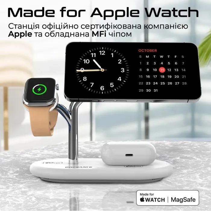 Зарядний пристрій Promate synergy-pro.white зображення 4