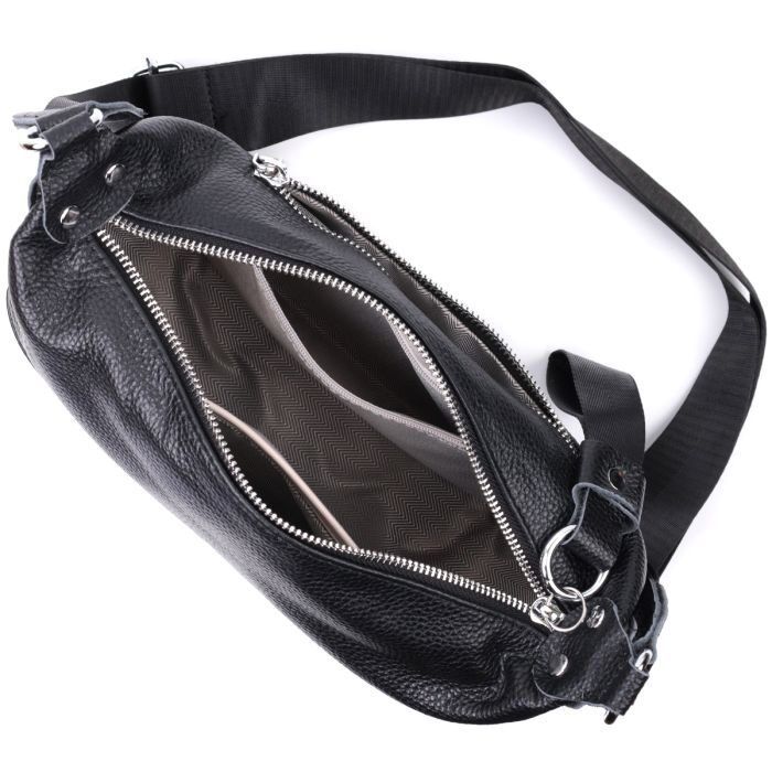 Сумка Vintage Из натуральной кожи Черная (22615) изображение 10