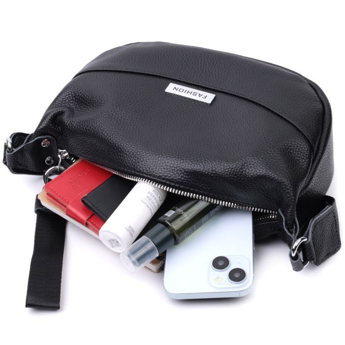 Сумка Vintage Из натуральной кожи Черная (22615) изображение 11