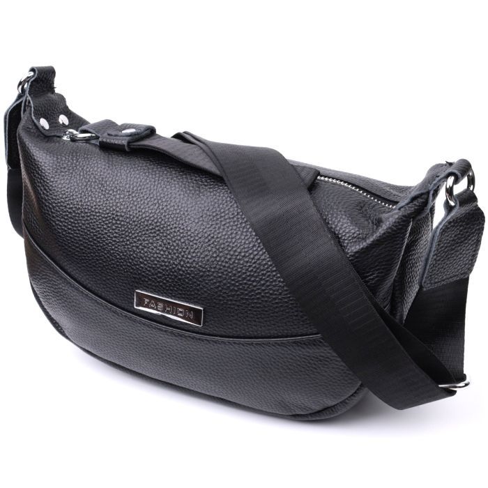 Сумка Vintage Из натуральной кожи Черная (22615)