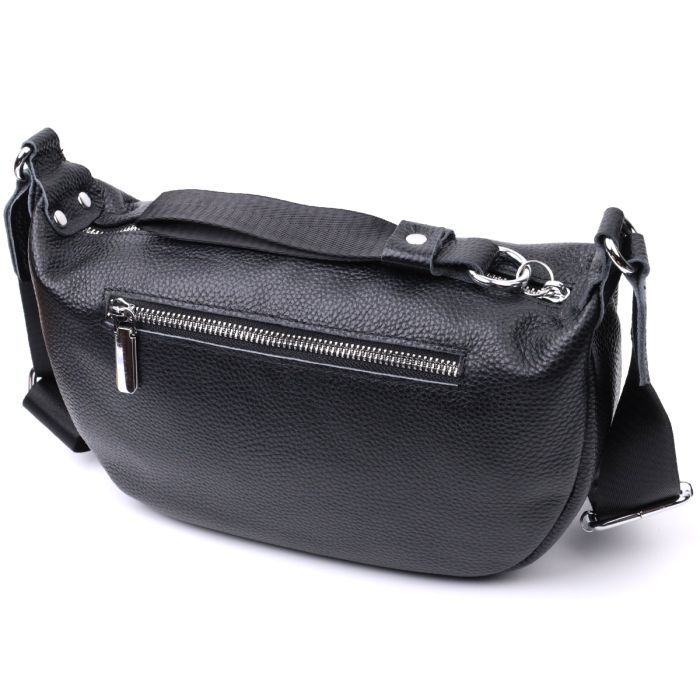 Сумка Vintage Из натуральной кожи Черная (22615) изображение 2