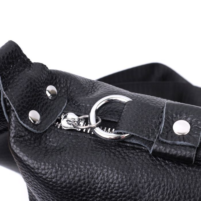 Сумка Vintage Из натуральной кожи Черная (22615) изображение 8