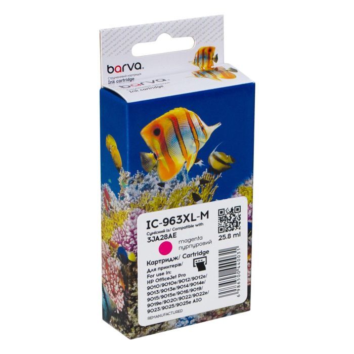 Картридж Barva HP 963XL (3JA24AE/3JA28AE) 1600 c, Magenta (IC-963XL-M)