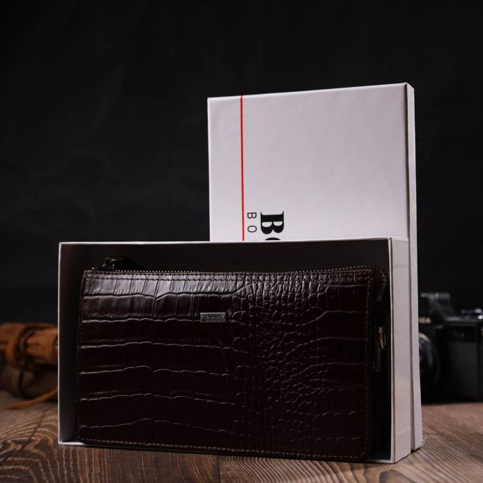 Гаманець Bond Accessories На два відділення з натуральної шкіри Коричнева (22046) зображення 10